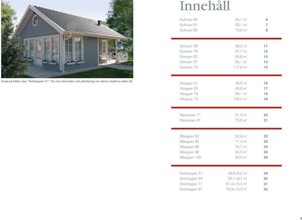 Vitsippan 41 33,6 m 2 16 Vitsippan 55 46,8 m 2 17 Vitsippan 79 69,1 m 2 18 Vitsippan 72 108,0 m 2 19 Näckrosen 71 61,2 m 2 20 Näckrosen 87 75,6 m 2 21 Blåsippan 63 52,9 m 2 22