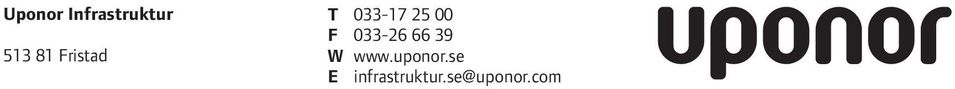 033-26 66 39 W www.uponor.