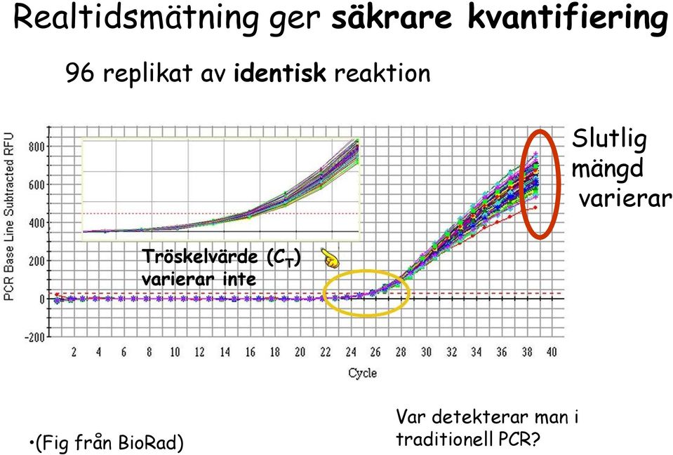 varierar Tröskelvärde (C T ) varierar inte