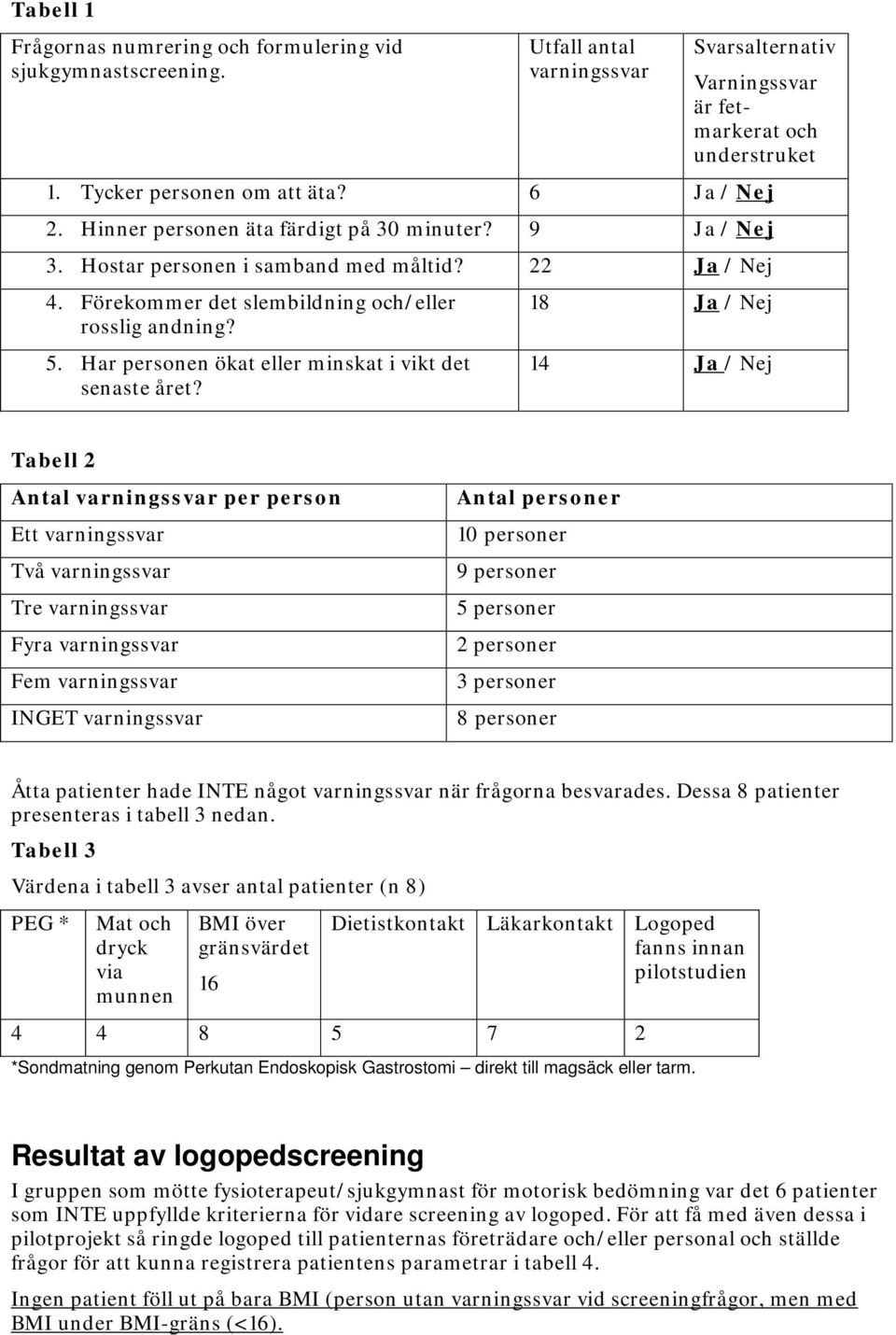 Har personen ökat eller minskat i vikt det senaste året?