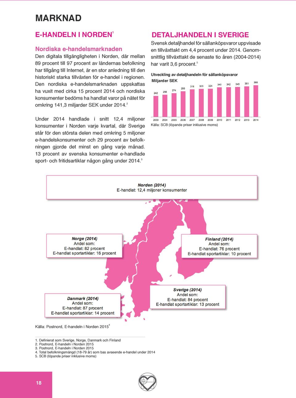 Den nordiska e-handelsmarknaden uppskattas ha vuxit med cirka 15 procent 2014 och nordiska konsumenter bedöms ha handlat varor på nätet för omkring 141,3 miljarder SEK under 2014.