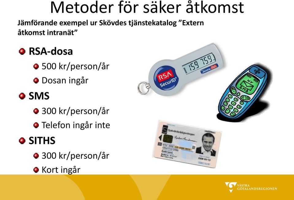 RSA-dosa SMS 500 kr/person/år Dosan ingår 300