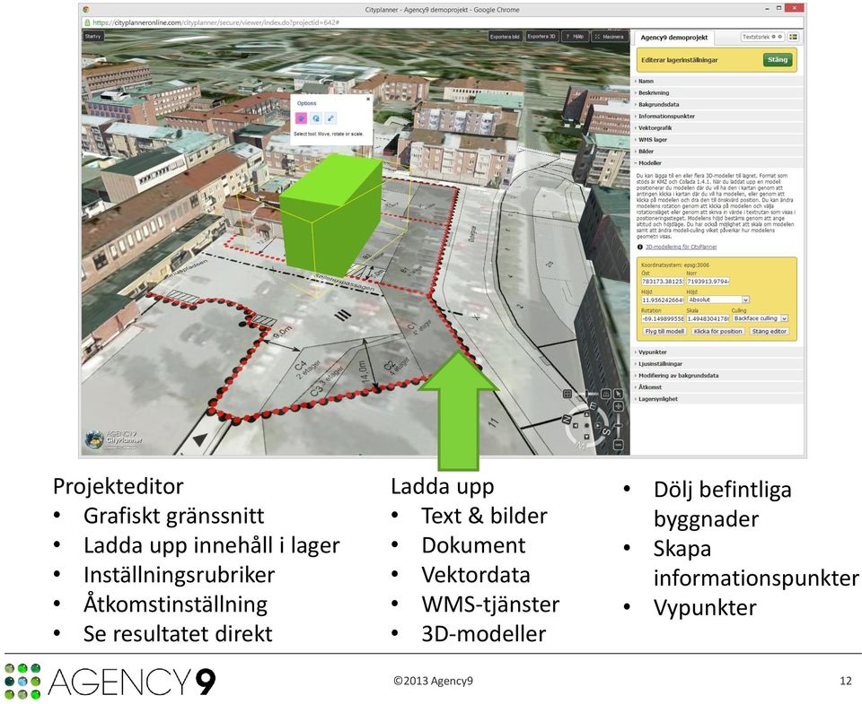 Ladda upp Text & bilder Dokument Vektordata WMS-tjänster