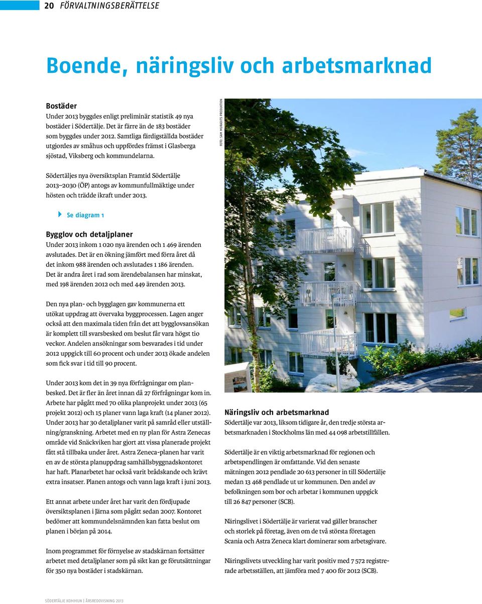 FOTO: SAM MURAD/TS PRODUKTION Södertäljes nya översiktsplan Framtid Södertälje 2013 2030 (ÖP) antogs av kommunfullmäktige under hösten och trädde ikraft under 2013.