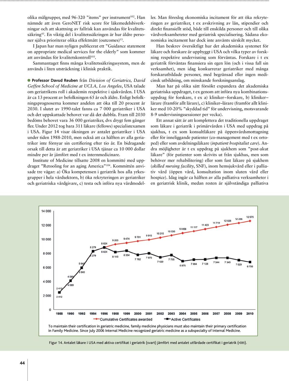 I Japan har man nyligen publicerat ett Guidance statement on appropriate medical services for the elderly som kommer att användas för kvalitetskontroll 103.