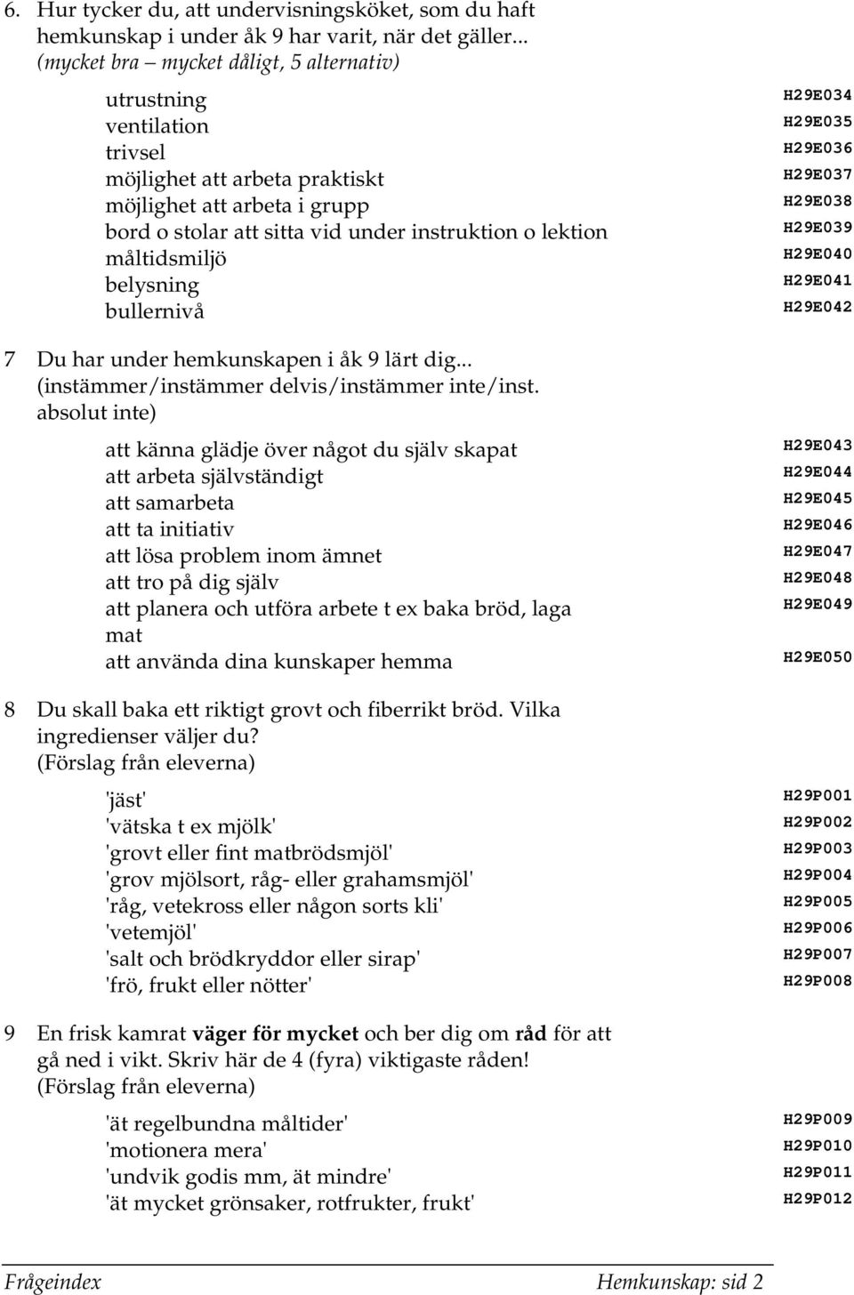 måltidsmiljö belysning bullernivå 7 Du har under hemkunskapen i åk 9 lärt dig... (instämmer/instämmer delvis/instämmer inte/inst.