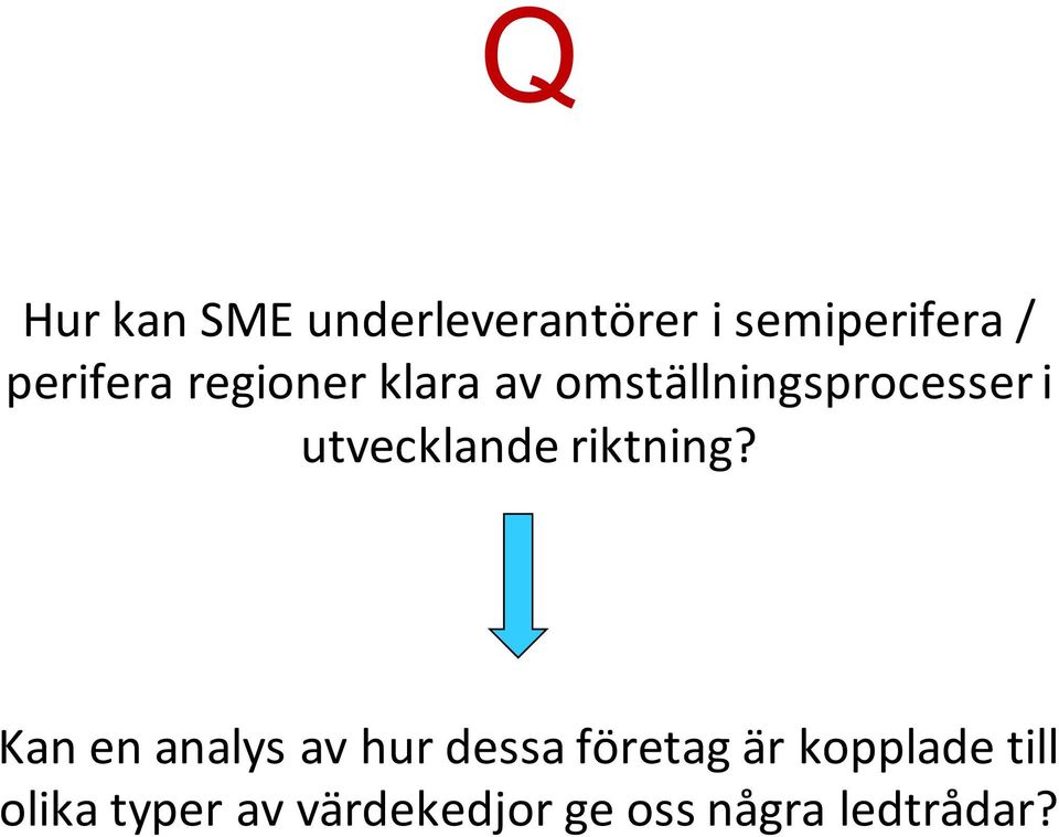 utvecklande riktning?