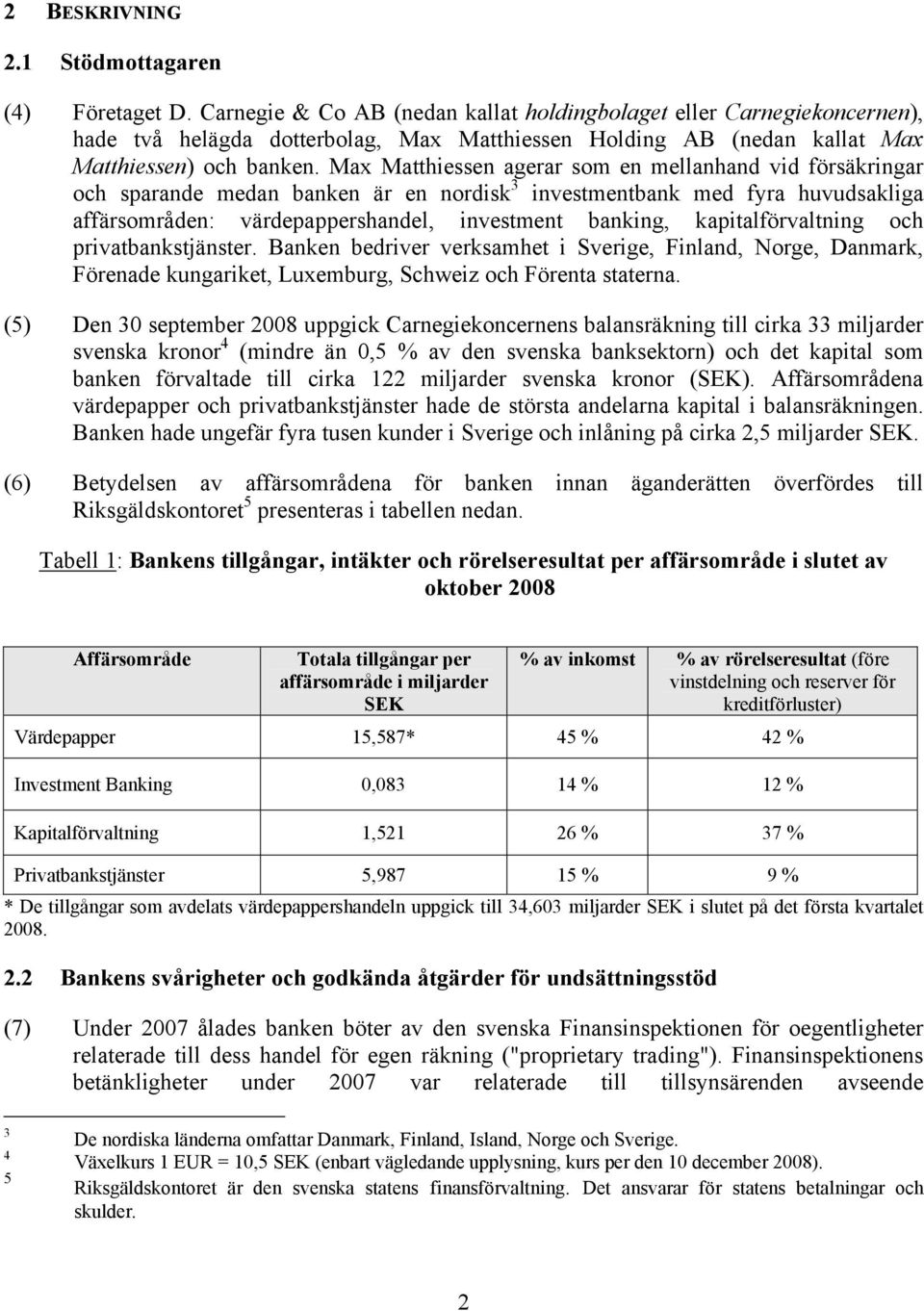 Max Matthiessen agerar som en mellanhand vid försäkringar och sparande medan banken är en nordisk 3 investmentbank med fyra huvudsakliga affärsområden: värdepappershandel, investment banking,