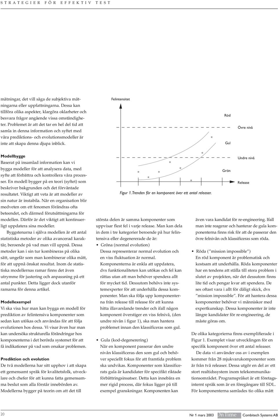 * Röd Gul Övre nivå Modellbygge Baserat på insamlad information kan vi bygga modeller för att analysera data, med syfte att förbättra och kontrollera våra processer.