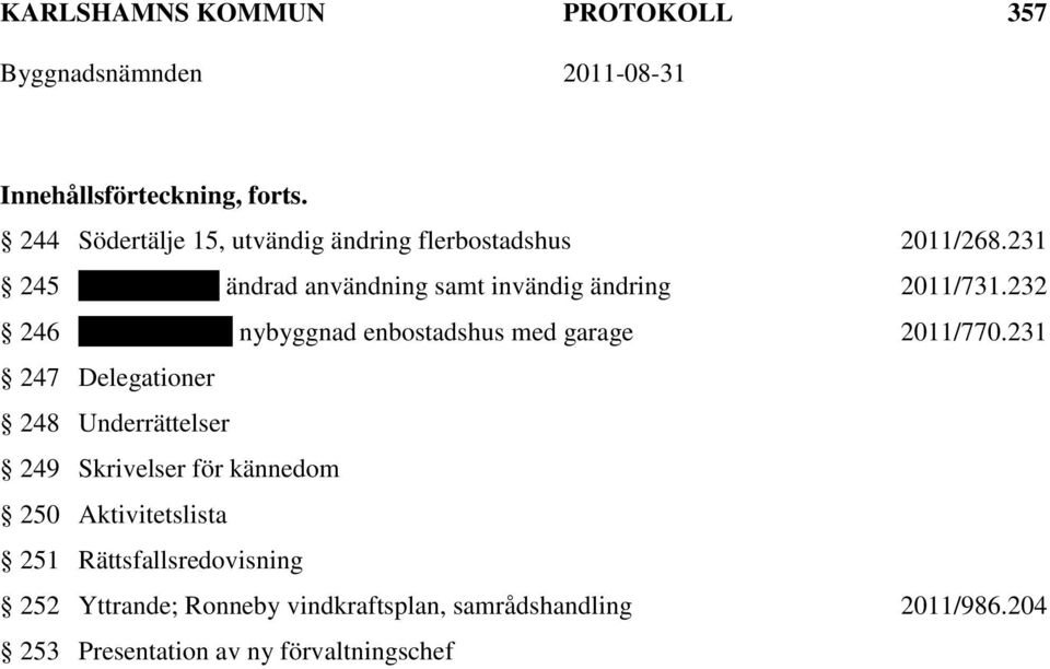 231 245 Tostarp 4:68, ändrad användning samt invändig ändring 2011/731.