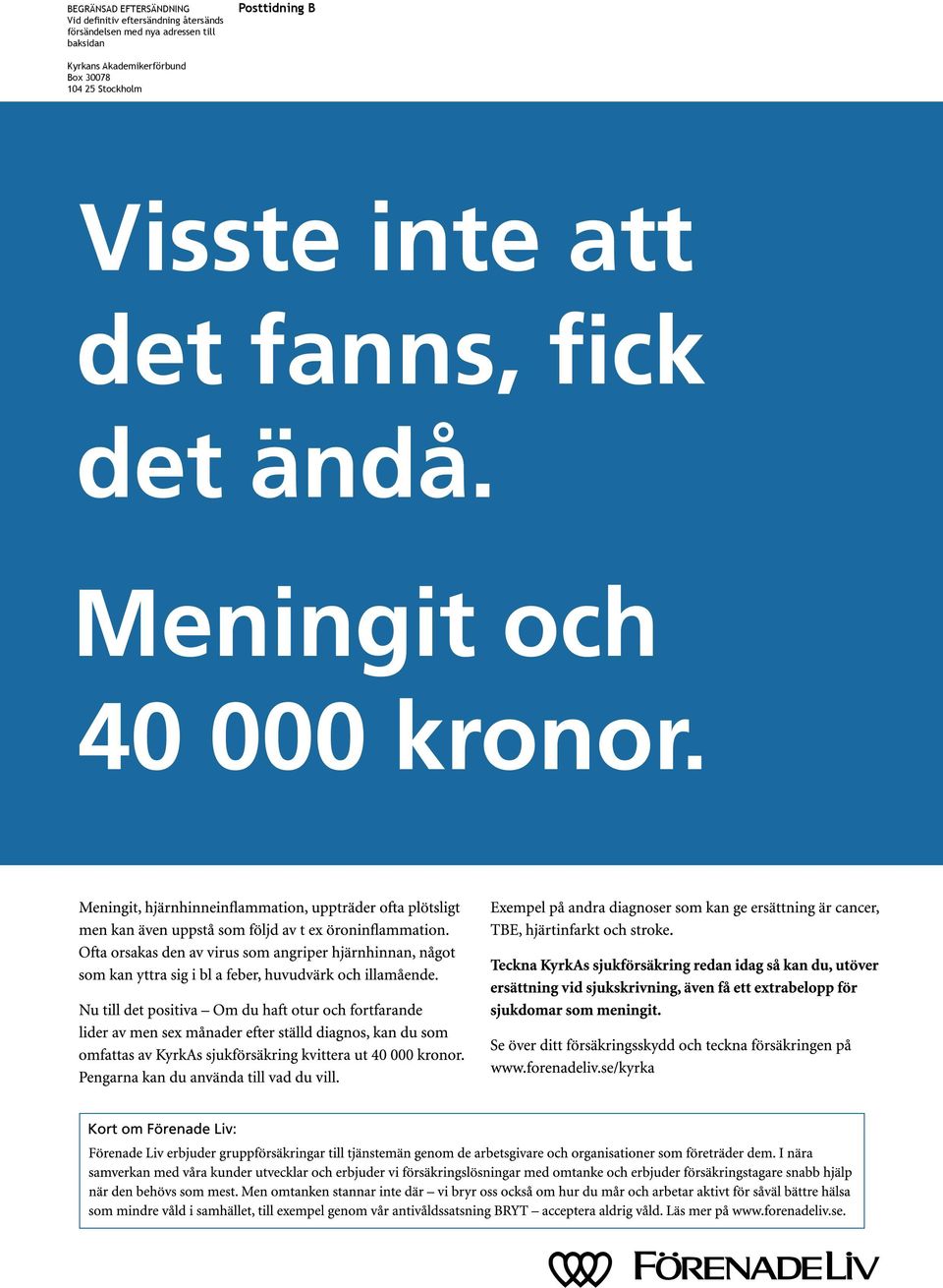 nya adressen till baksidan Posttidning B