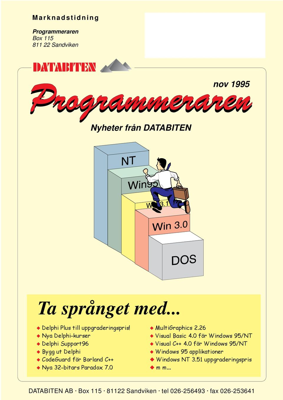 Nya Delphi-kurser Delphi Support96 Bygg ut Delphi CodeGuard för Borland C++ Nya 32-bitars Paradox 7.