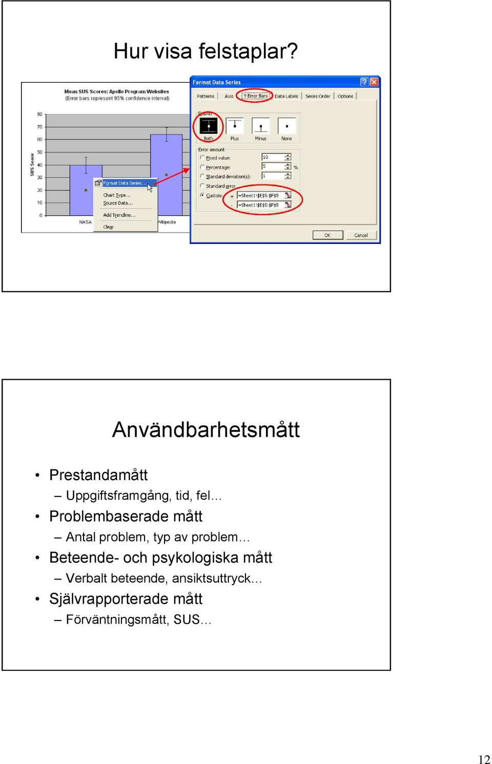 Problembaserade mått Antal problem, typ av problem Beteende-