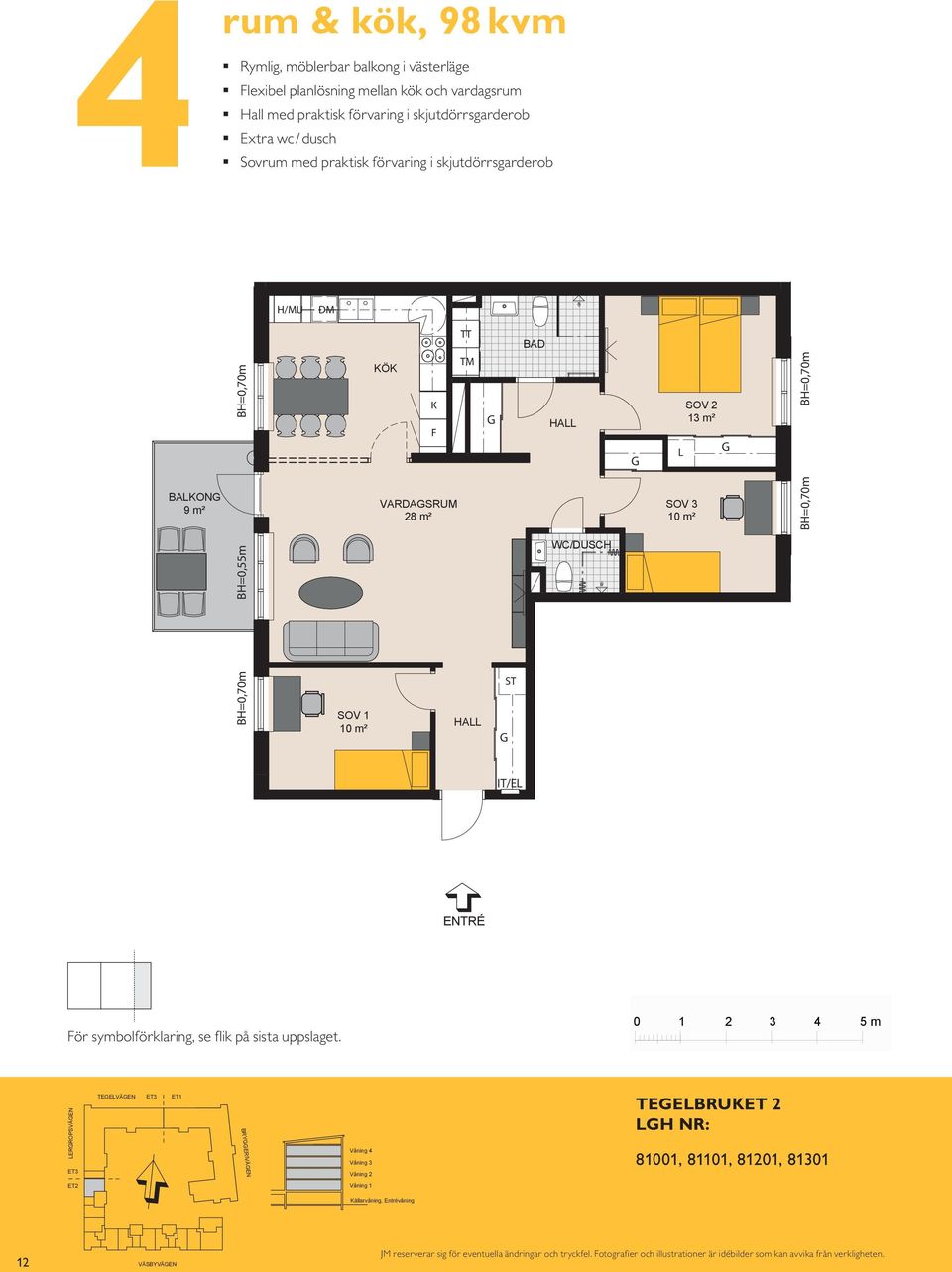 8 BH 0,55 m TT TT KÖK KÖK K K VARDASRUM BH 0,70 m VARDASRUM 8 8 m² m² HA HA SOV SOV 13 m² 13 m² SOV 3 SOV 3 10 m² 10 m² WC/DUSCH VARDASRUM 14 K/ 0 m² 1 10 m² SOVRUM 11 S HA HA IT/E KÖK HA IT/E E/IT