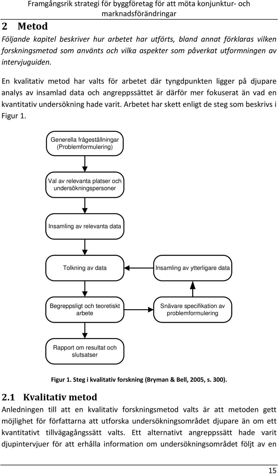 Arbetet har skett enligt de steg som beskrivs i Figur 1.