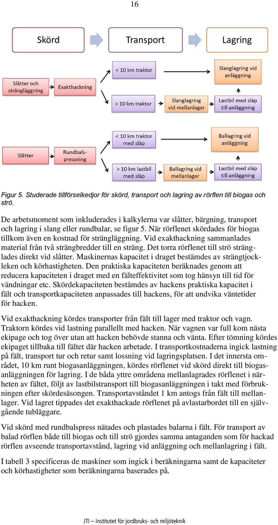 När rörflenet skördades för biogas tillkom även en kostnad för strängläggning. Vid exakthackning sammanlades material från två strängbredder till en sträng.