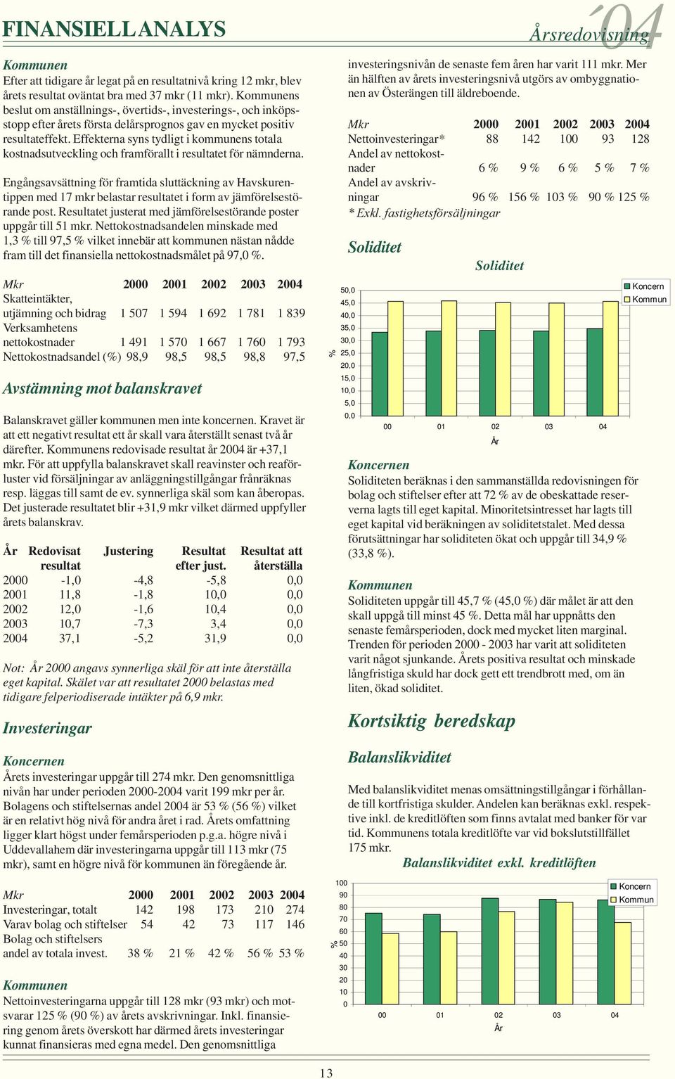 Effekterna syns tydligt i kommunens totala kostnadsutveckling och framförallt i resultatet för nämnderna.