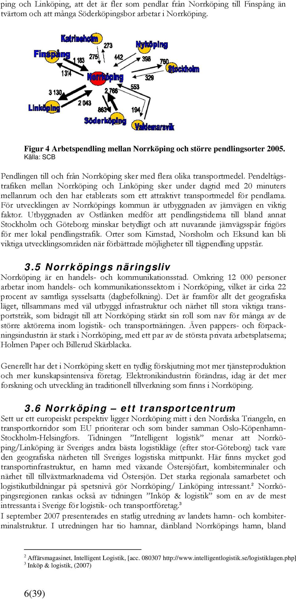 Pendeltågstrafiken mellan Norrköping och Linköping sker under dagtid med 20 minuters mellanrum och den har etablerats som ett attraktivt transportmedel för pendlarna.