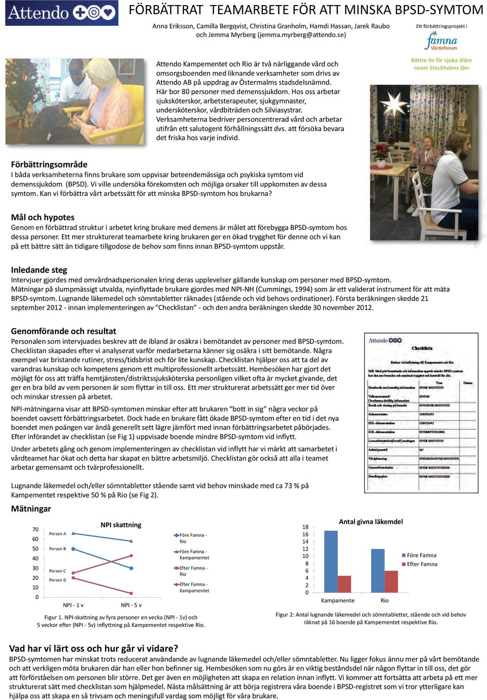 Här bor 8 personer med demenssjukdom. Hos oss arbetar sjuksköterskor, arbetsterapeuter, sjukgymnaster, undersköterskor, vårdbiträden och Silviasystrar.