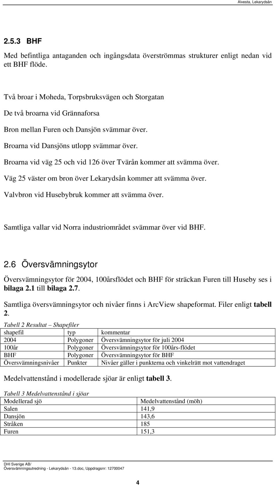 Broarna vid väg 25 och vid 126 över Tvärån kommer att svämma över. Väg 25 väster om bron över Lekarydsån kommer att svämma över. Valvbron vid Husebybruk kommer att svämma över.