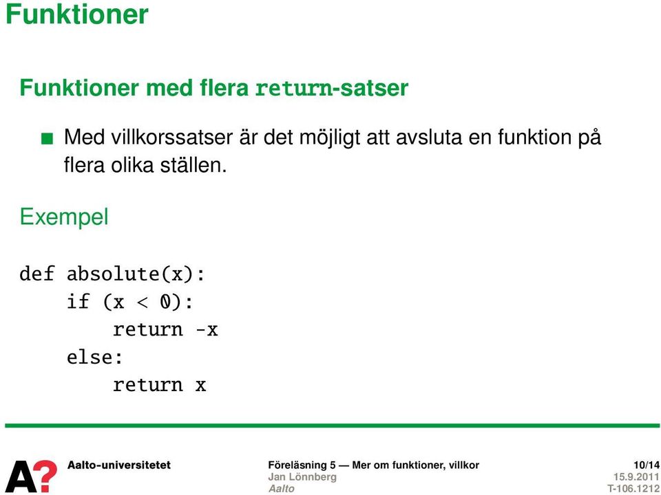 flera olika ställen.