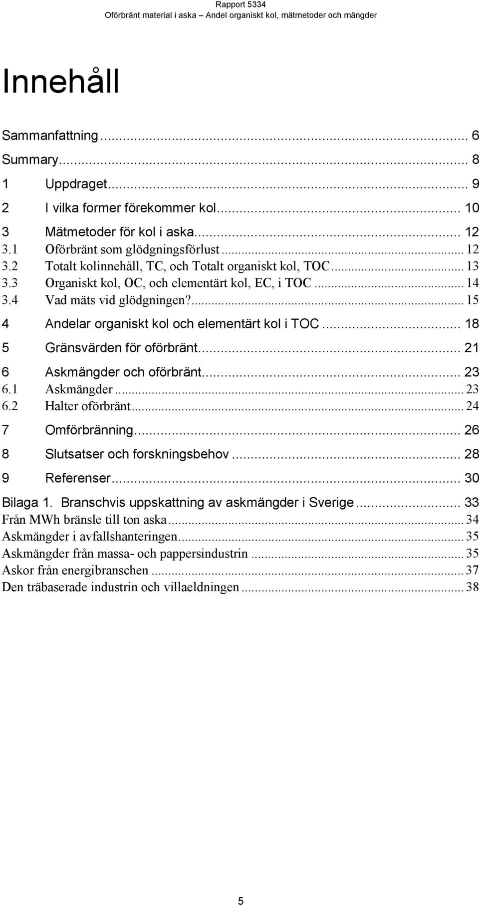 .. 21 6 Askmängder och oförbränt... 23 6.1 Askmängder... 23 6.2 Halter oförbränt... 24 7 Omförbränning... 26 8 Slutsatser och forskningsbehov... 28 9 Referenser... 30 Bilaga 1.