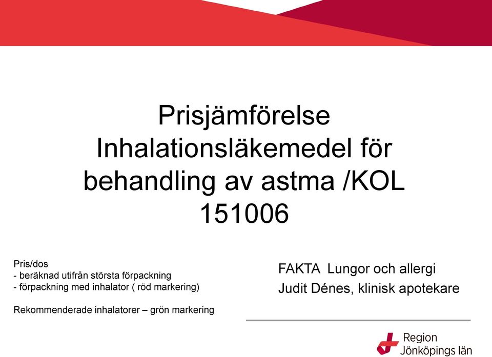 förpackning med inhalator ( röd markering) FAKTA Lungor och