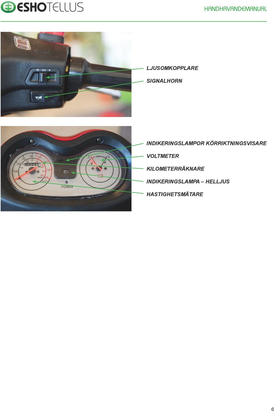 körriktningsvisare voltmeter