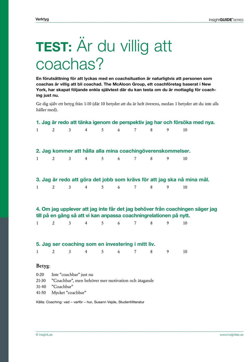 Ge dig själv ett betyg från 1-10 (där 10 betyder att du är helt överens, medan 1 betyder att du inte alls håller med). 1. Jag är redo att tänka igenom de perspektiv jag har och försöka med nya.