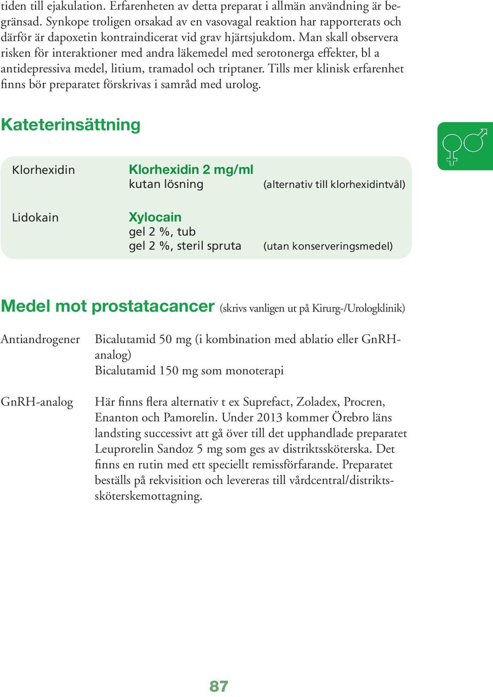 Man skall observera risken för interaktioner med andra läkemedel med serotonerga effekter, bl a antidepressiva medel, litium, tramadol och triptaner.