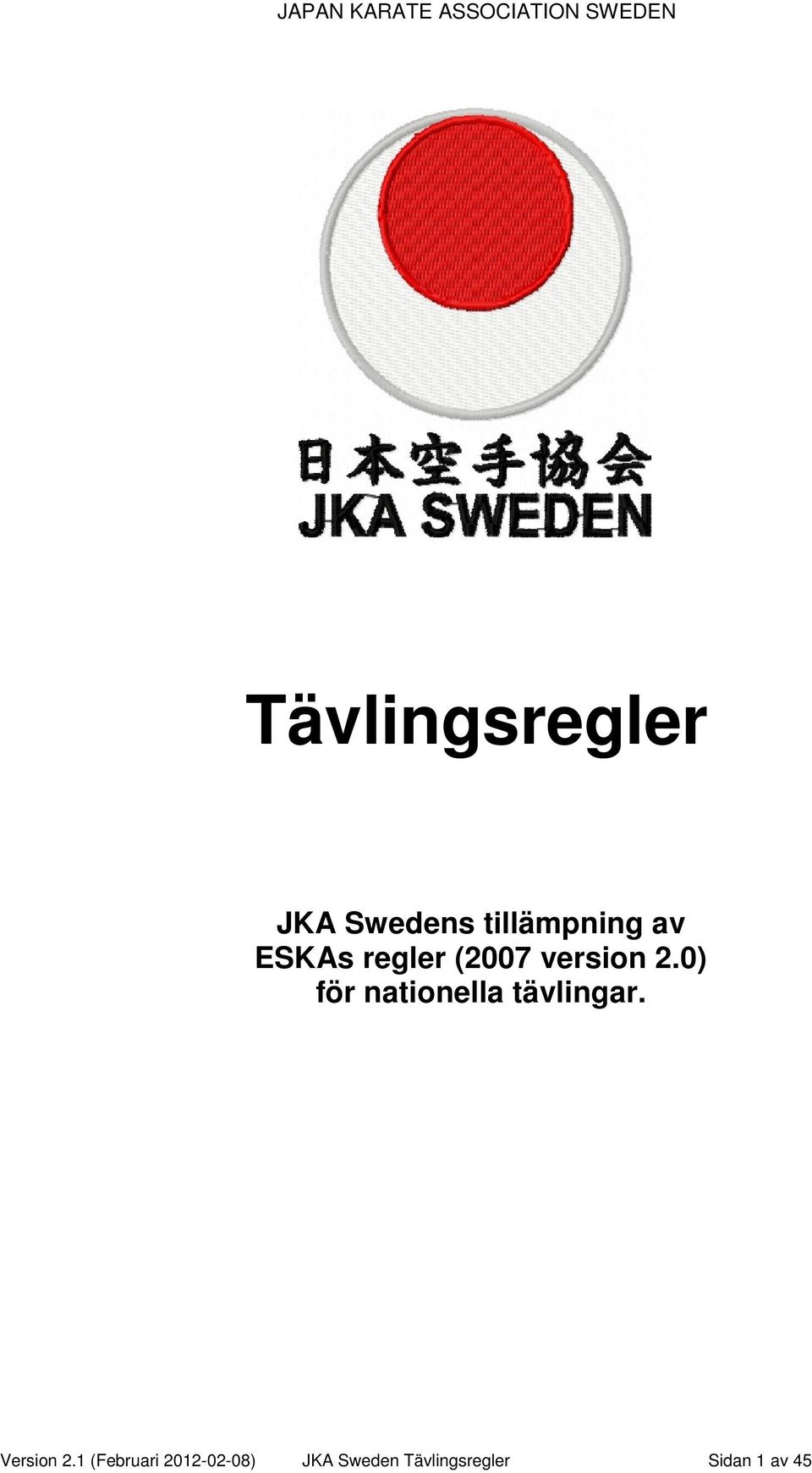 0) för nationella tävlingar. Version 2.