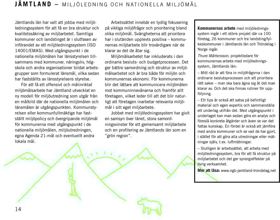 Med utgångspunkt i de nationella miljömålen har länsstyrelsen tillsammans med kommuner, näringsliv, högskola och andra organisationer bildat arbetsgrupper som formulerat länsmål, vilka sedan har