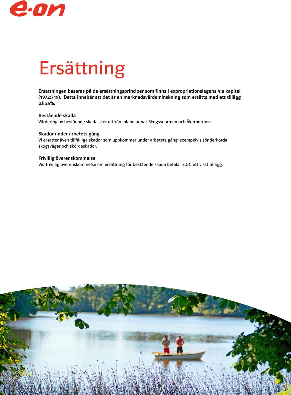 Bestående skada Värdering av bestående skada sker utifrån bland annat Skogssnormen och Åkernormen.