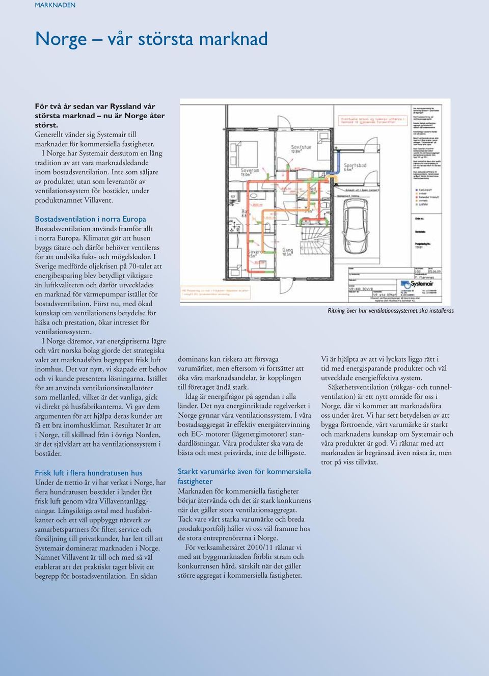 Inte som säljare av produkter, utan som leverantör av ventilations system för bostäder, under produktnamnet Villavent. Bostadsventilation används framför allt i norra Europa.