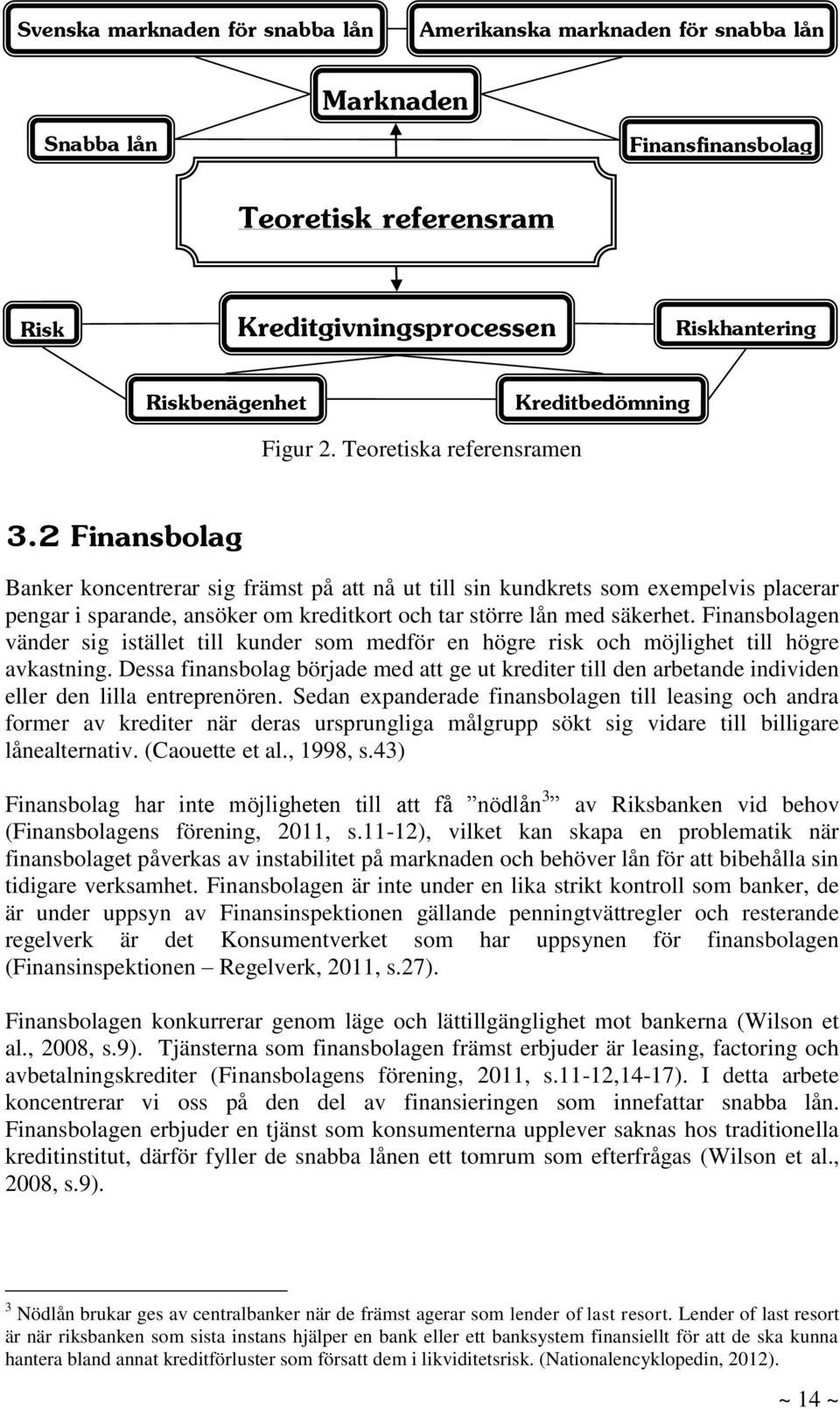 Teoretiska referensramen Kreditbedömning Banker koncentrerar sig främst på att nå ut till sin kundkrets som exempelvis placerar pengar i sparande, ansöker om kreditkort och tar större lån med