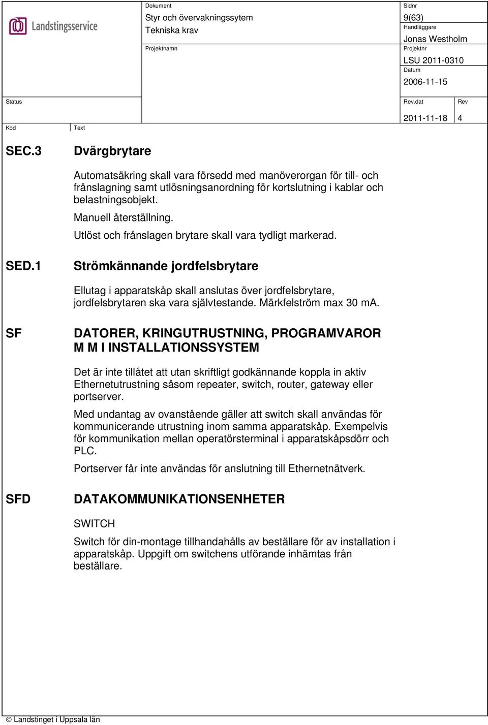 Märkfelström max 30 ma.