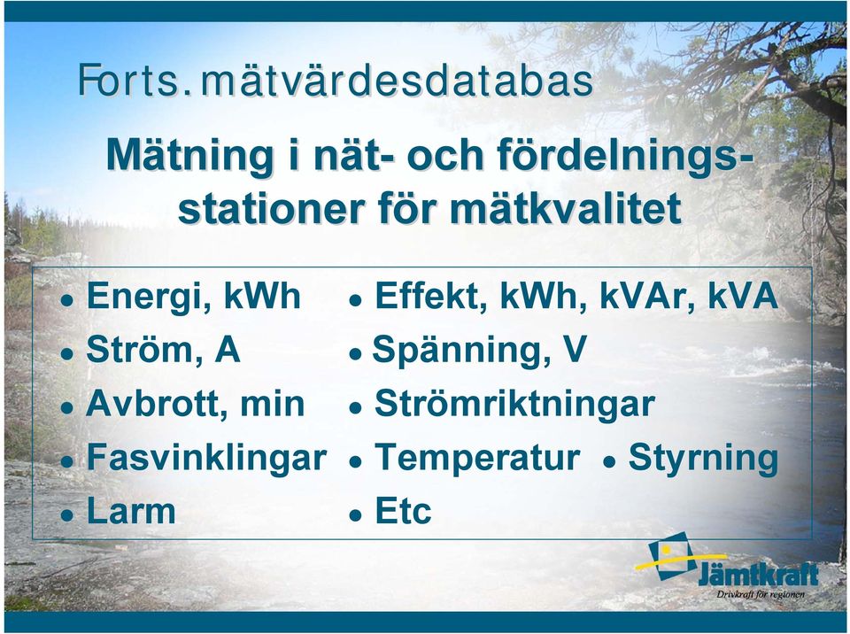 Effekt, kwh, kvar, kva Spänning, V Strömriktningar