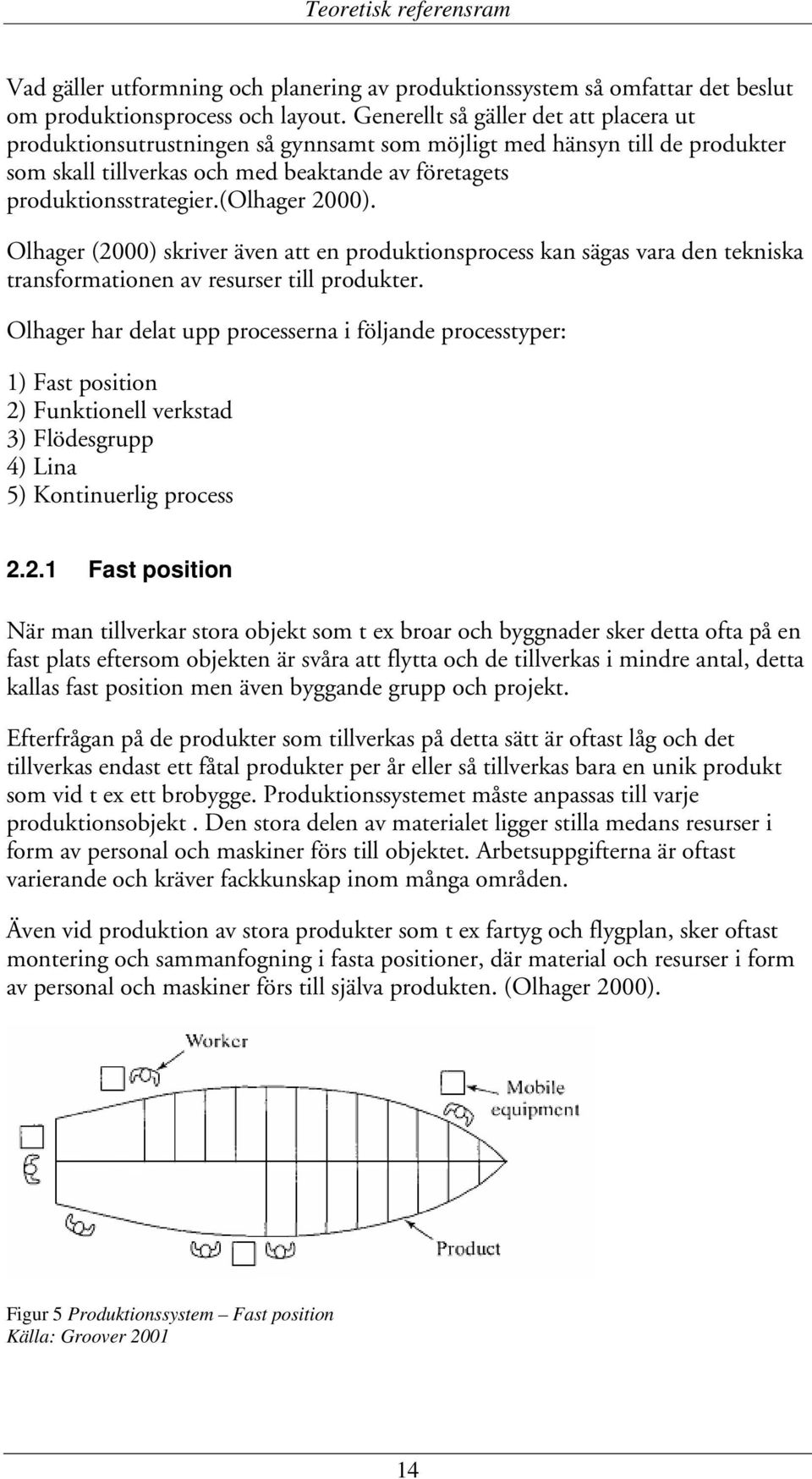 (olhager 2000). Olhager (2000) skriver även att en produktionsprocess kan sägas vara den tekniska transformationen av resurser till produkter.