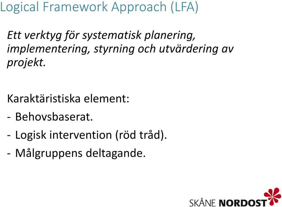 utvärdering av projekt.