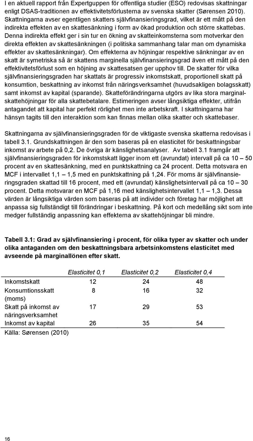 Denna indirekta effekt ger i sin tur en ökning av skatteinkomsterna som motverkar den direkta effekten av skattesänkningen (i politiska sammanhang talar man om dynamiska effekter av skattesänkningar).