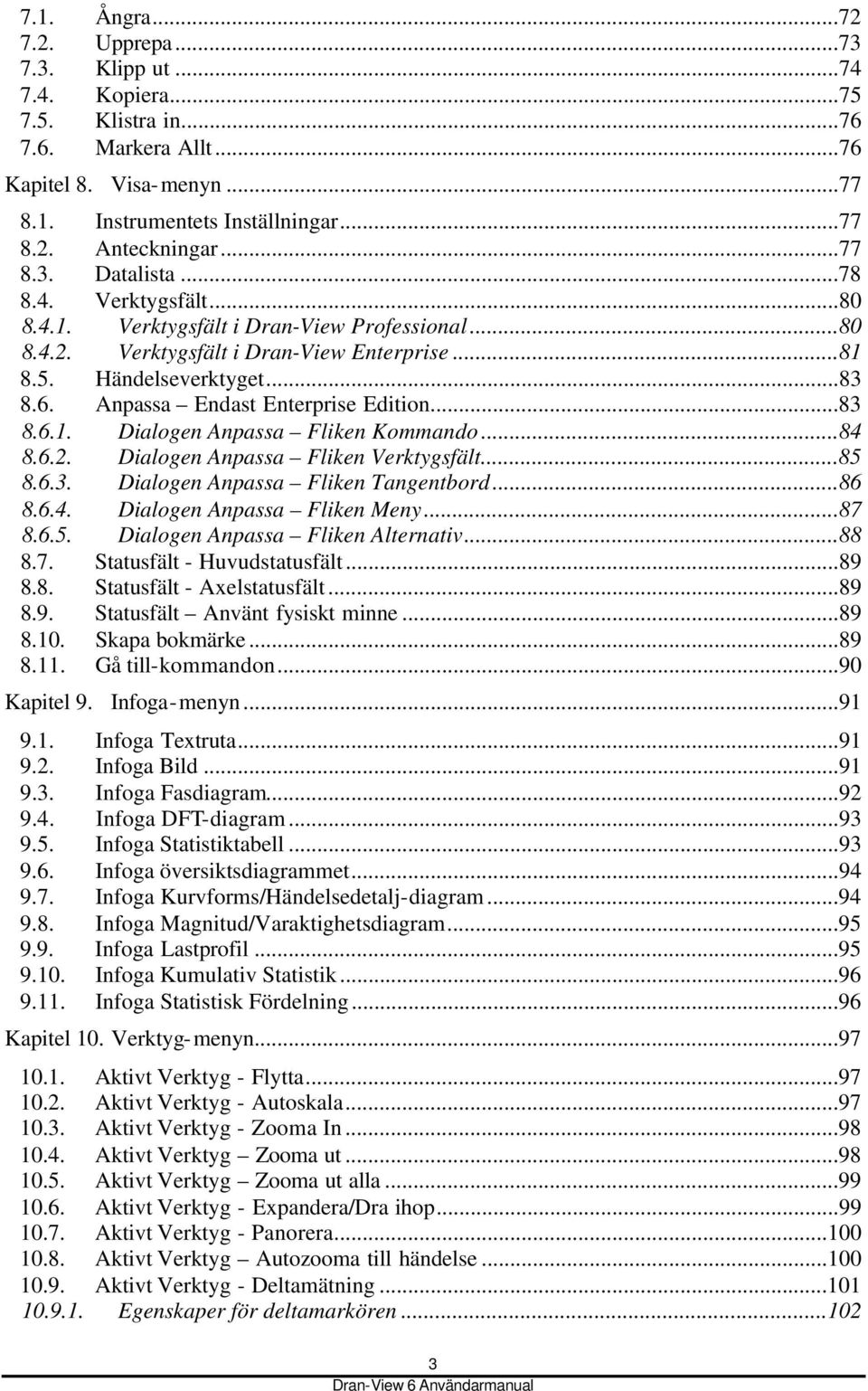 Anpassa Endast Enterprise Edition...83 8.6.1. Dialogen Anpassa Fliken Kommando...84 8.6.2. Dialogen Anpassa Fliken Verktygsfält...85 8.6.3. Dialogen Anpassa Fliken Tangentbord...86 8.6.4. Dialogen Anpassa Fliken Meny.