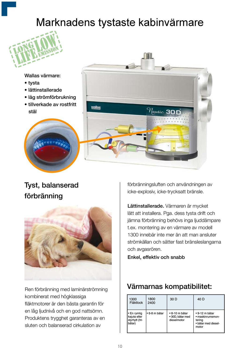 Enkel, effektiv och snabb Ren förbränning med laminärströmning kombinerat med högklassiga fläktmotorer är den bästa garantin för en låg ljudnivå och en god nattsömn.