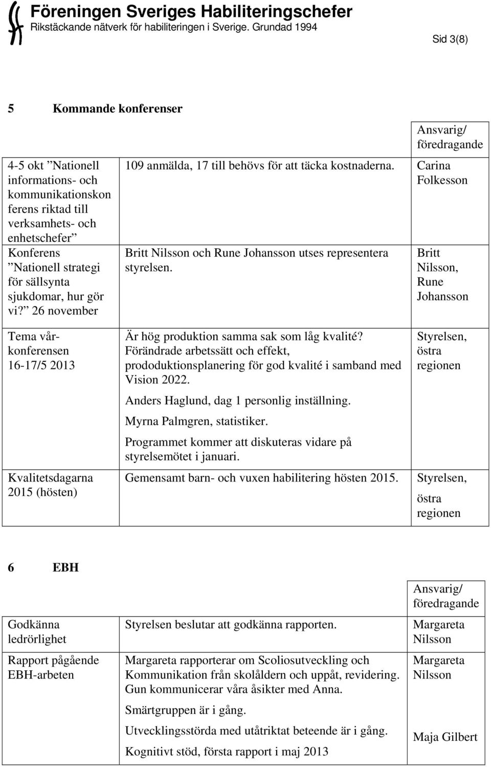 Britt, Tema vårkonferensen 16-17/5 2013 Kvalitetsdagarna 2015 (hösten) Är hög produktion samma sak som låg kvalité?