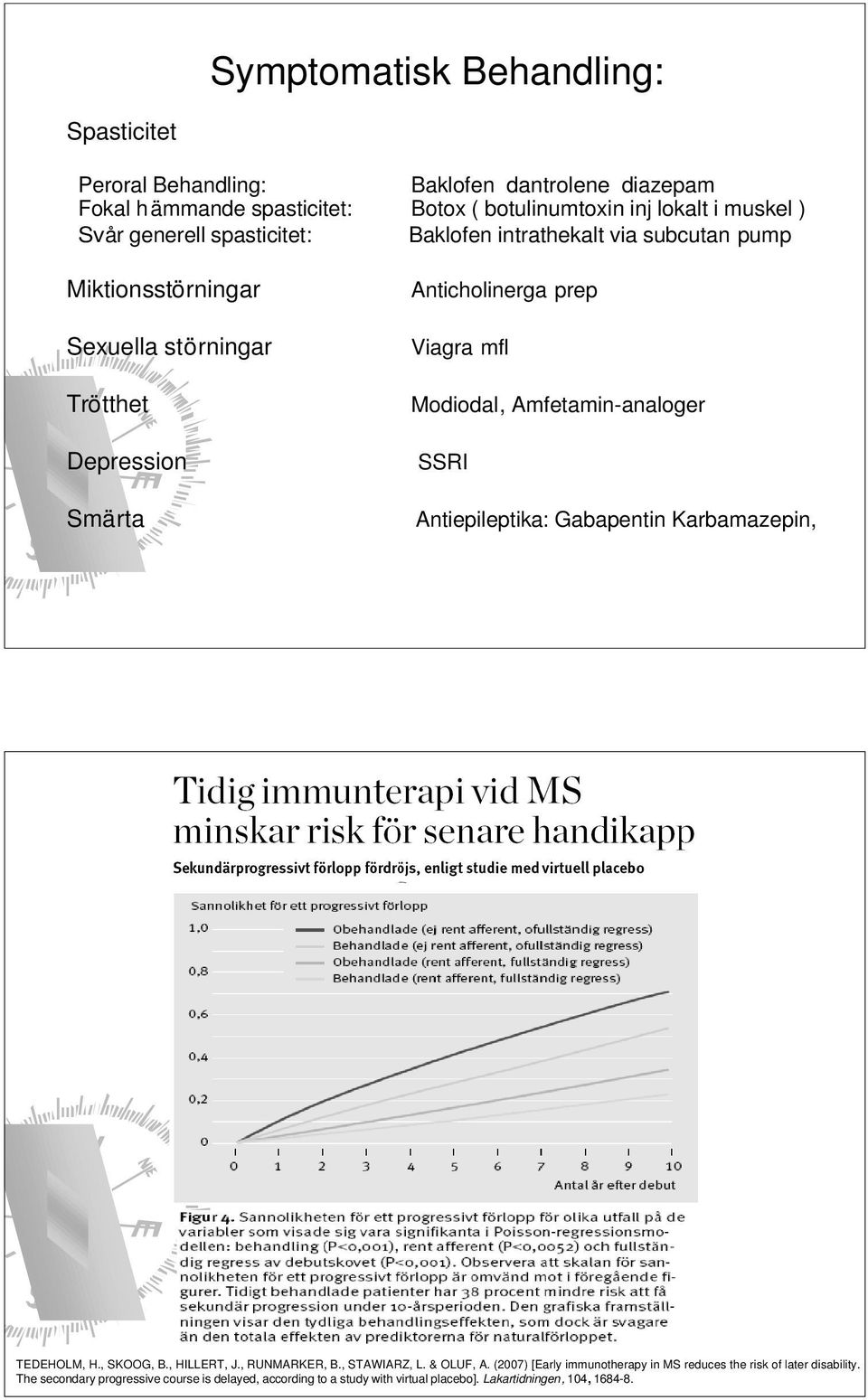 Modiodal, Amfetamin-analoger SSRI Antiepileptika: Gabapentin Karbamazepin, TEDEHOLM, H., SKOOG, B., HILLERT, J., RUNMARKER, B., STAWIARZ, L. & OLUF, A.