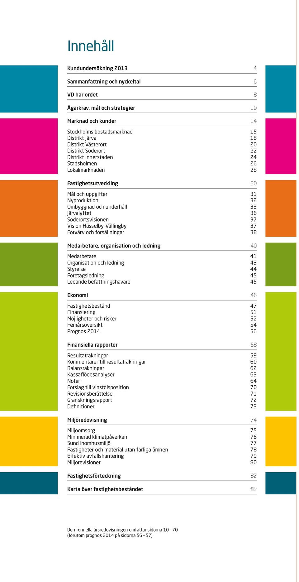 Vision Hässelby-Vällingby 37 Förvärv och försäljningar 38 Medarbetare, organisation och ledning 4 Medarbetare 4 Organisation och ledning 43 Styrelse 44 Företagsledning 45 Ledande befattningshavare 45