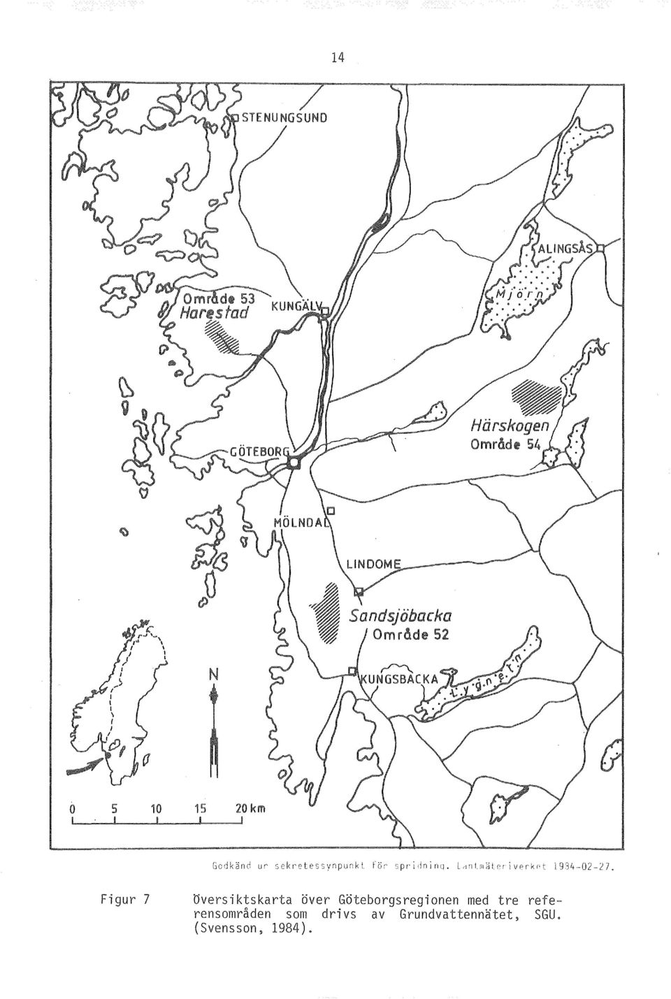 Figur 7 Oversiktskarta over Goteborgsregionen med