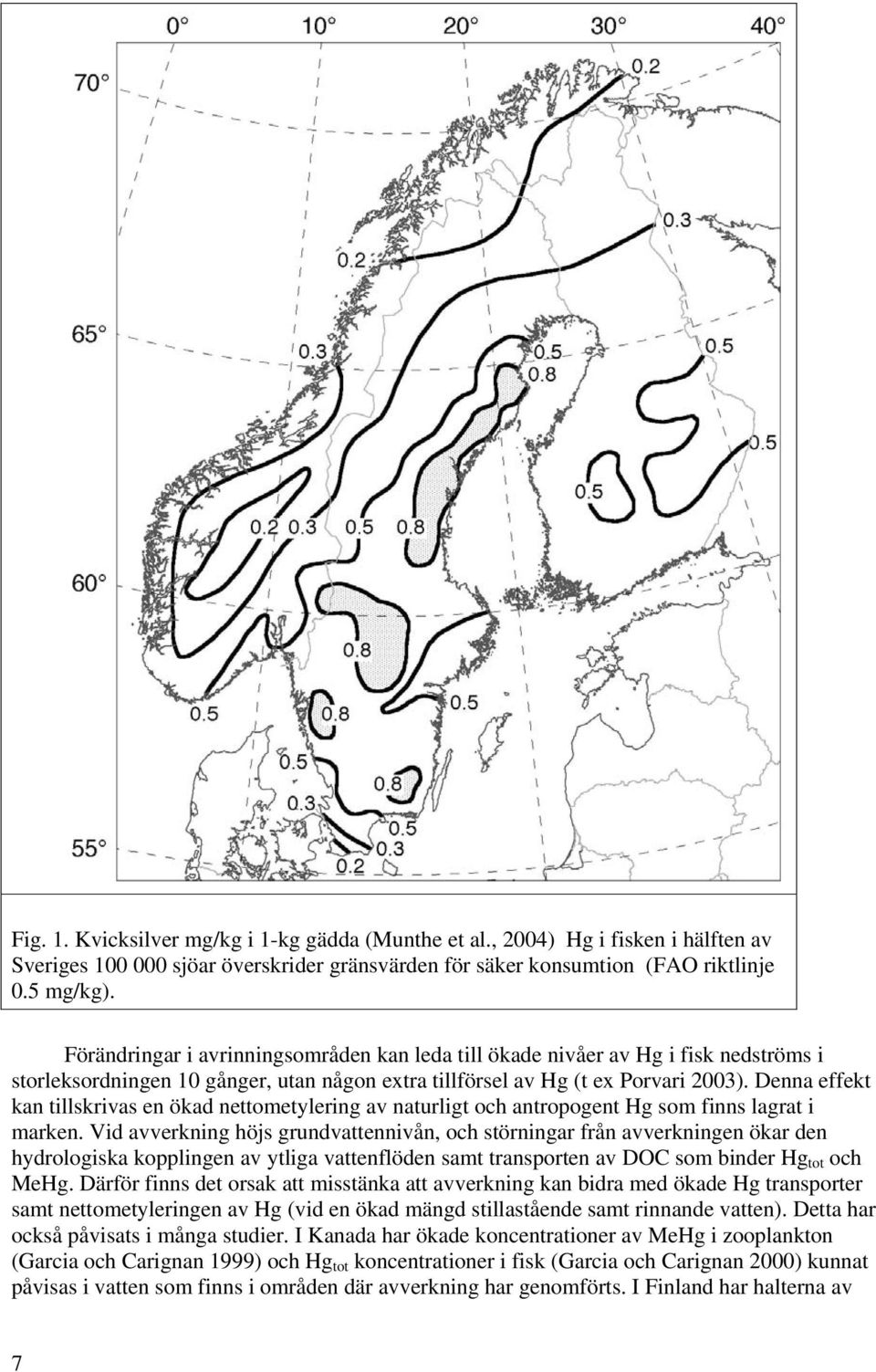 Denna effekt kan tillskrivas en ökad nettometylering av naturligt och antropogent Hg som finns lagrat i marken.