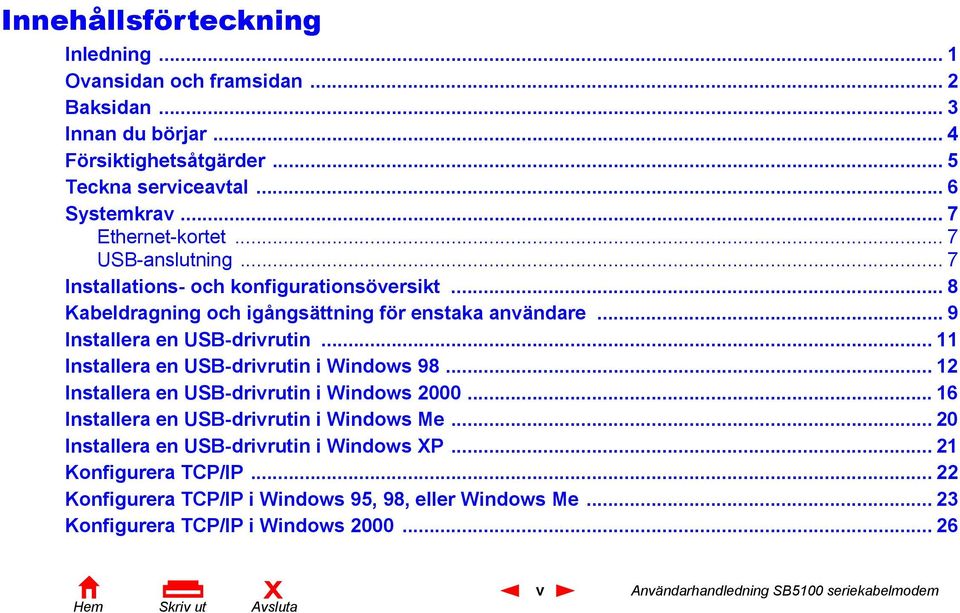 .. 9 Installera en USB-drivrutin... 11 Installera en USB-drivrutin i Windows 98... 12 Installera en USB-drivrutin i Windows 2000...16 Installera en USB-drivrutin i Windows Me.