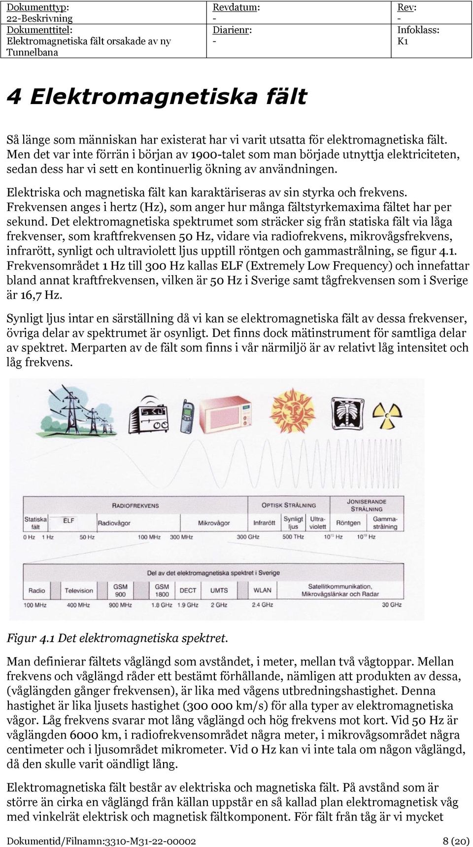 Elektriska och magnetiska fält kan karaktäriseras av sin styrka och frekvens. Frekvensen anges i hertz (Hz), som anger hur många fältstyrkemaxima fältet har per sekund.