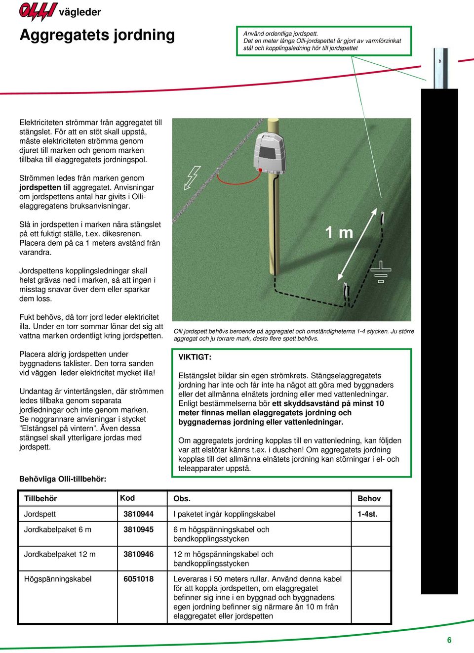 För att en stöt skall uppstå, måste elektriciteten strömma genom djuret till marken och genom marken tillbaka till elaggregatets jordningspol.